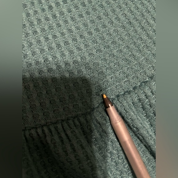 Oversized Teal Green Waffle Knit Boutique Top - Picture 7 of 7